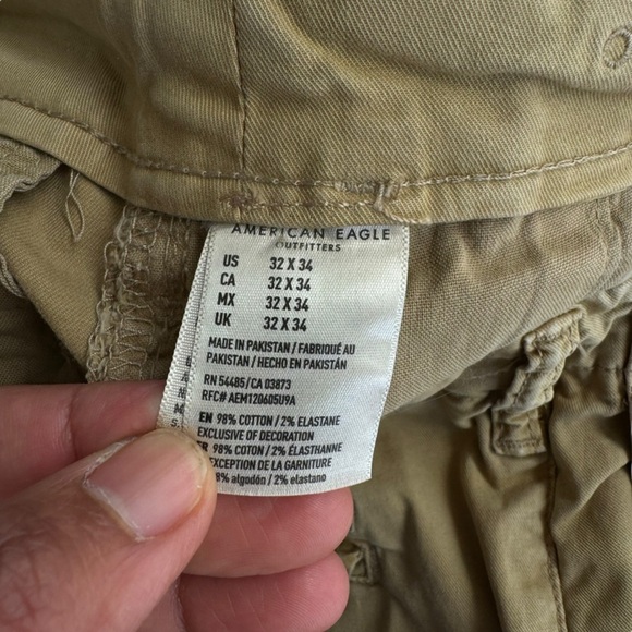 American‎ Eagle Mens Dark Original Straight Khaki Pants Size: 32x34 - Picture 6 of 11